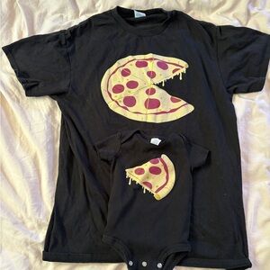 Delta Black Pizza Graphic Kids Bodysuit